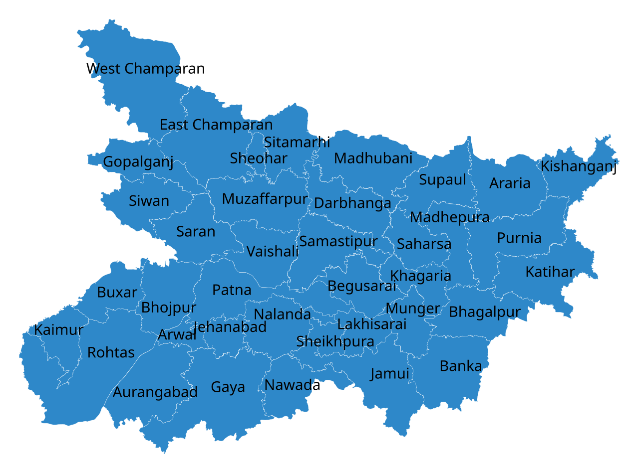 Map of Bihar